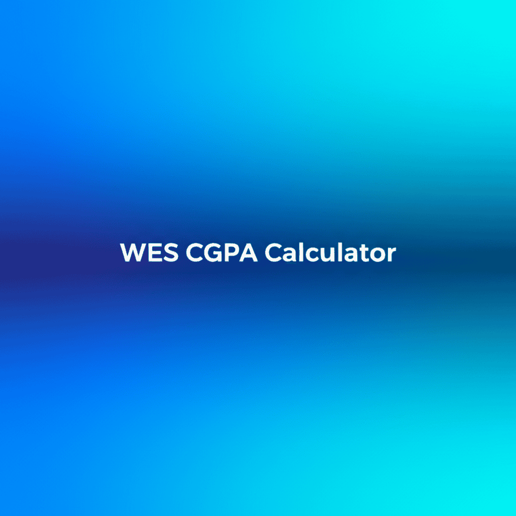 WES CGPA Calculator